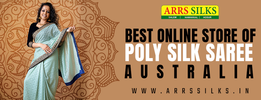 best online store of poly silk saree Australia