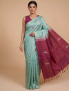 Sea Green and Maroon Banana Silk Sarees