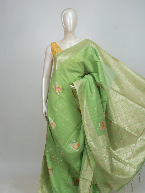 Pista Green Linen Cotton Saree