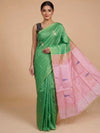 Green and Pink Banana Silk Sarees