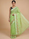 Light Green Linen Cotton Saree