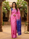 Pink and Blue Banana Silk Sarees