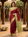 Maroon and Green Kanchipuram Fancy Silk Saree