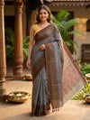 Grey and Brown Nagamam Cotton Saree