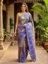 Royal Blue and Multicolour Dola Silk Saree