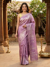 Mauve Semi Tussar Saree