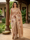 Beige and Gold Semi Tussar Saree