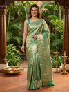 Green and Gold Pure Kanchipuram Silk Saree