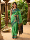 Green and Black Banana Silk Sarees
