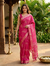 Rani Pink Designer Zari Work Art Silk Saree