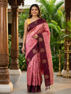 Pink and Wine Kanchipuram Fancy Silk Saree