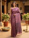 Dusty Mauve Pink Semi Silk Saree