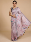 Pastel Mauve with Multicolor Munthi Dola Silk Saree