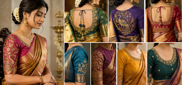 Blouse Designs for Kanchipuram Sarees | ARRS Silks