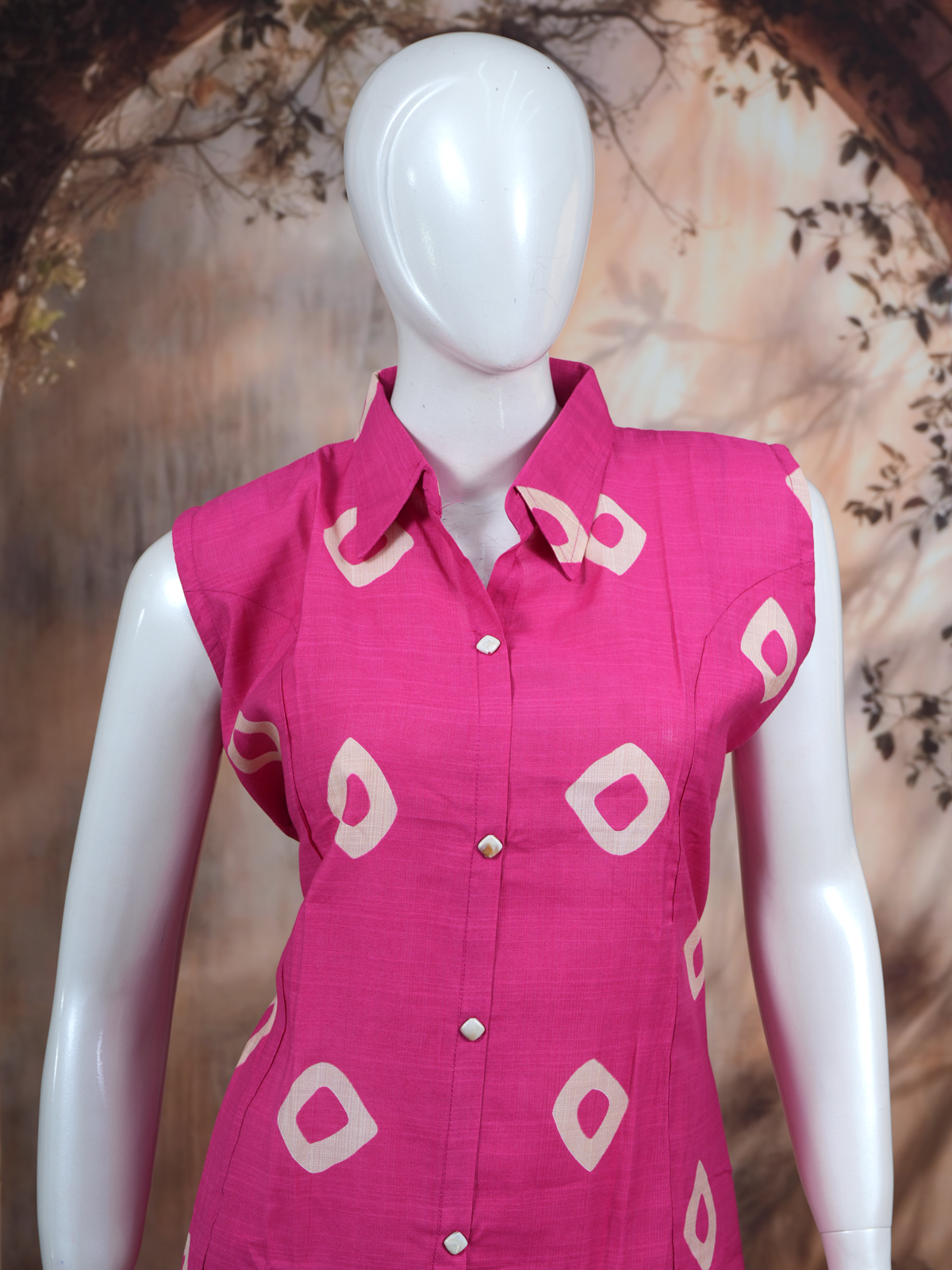 Pink Co-ord Set with A-Line Cut