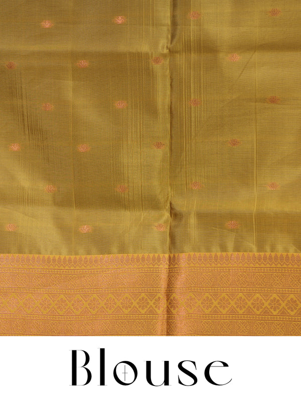 Purple and Golden-Yellow Fancy Silk Saree