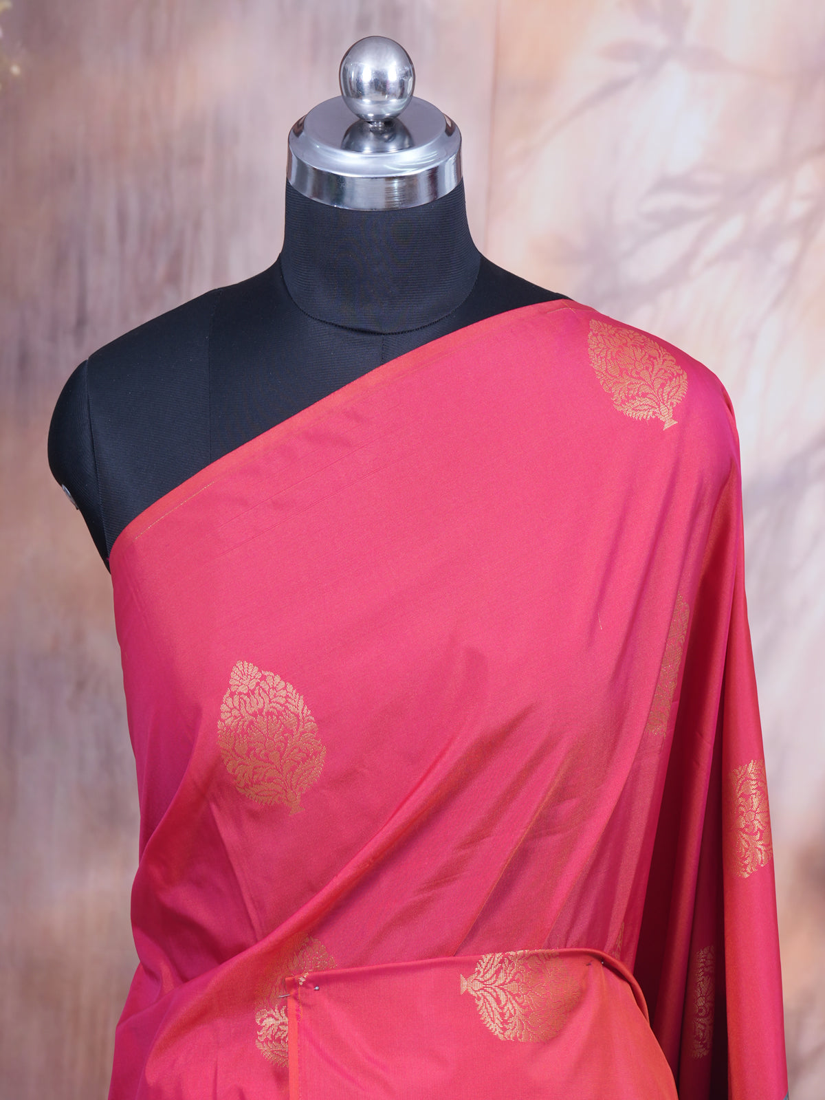 Pink with Teal - Semi Silk Saree