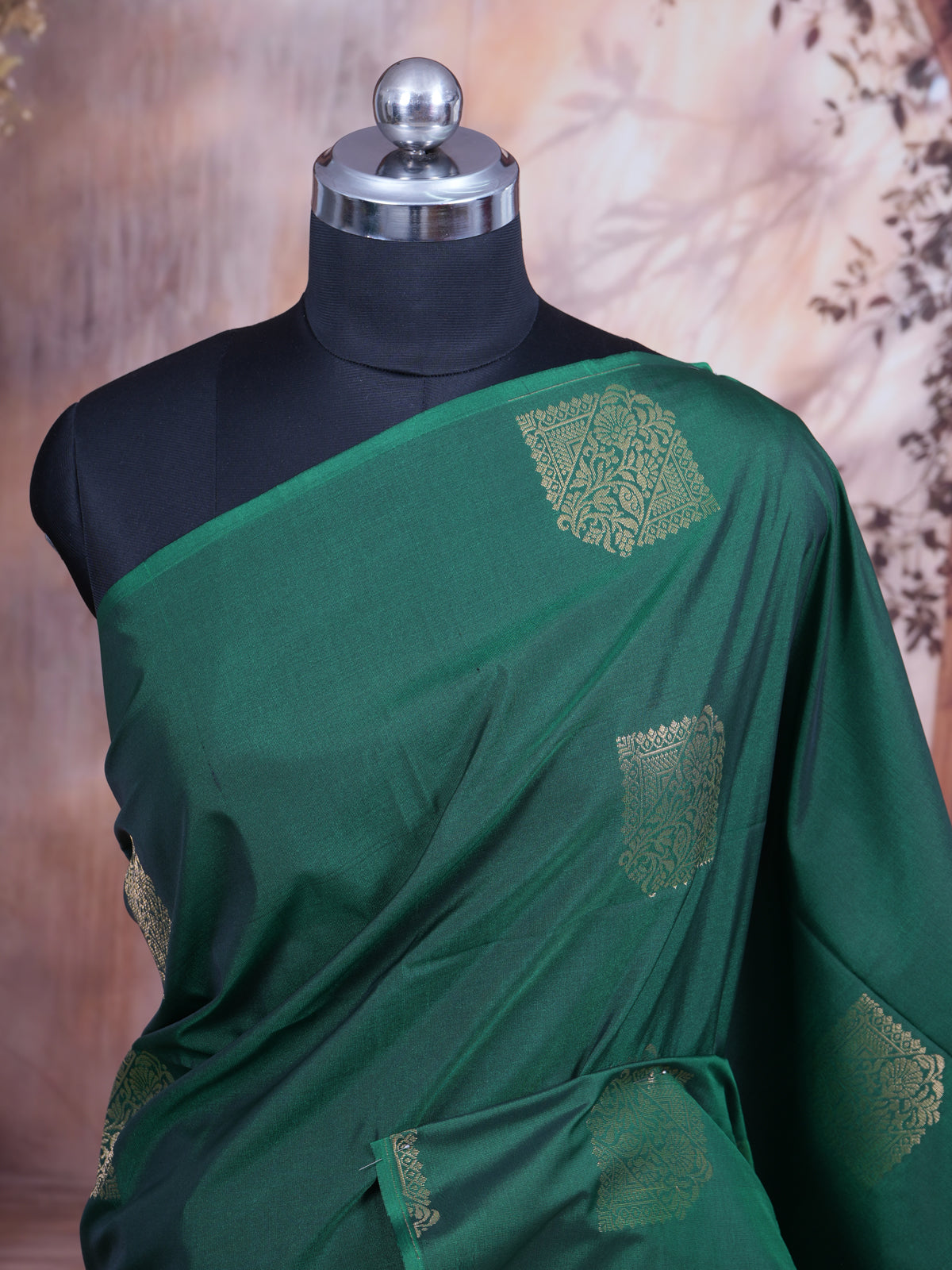 Green with Pink - Semi Silk Saree