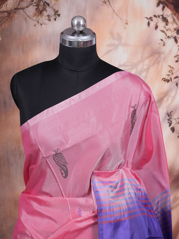 Pink with Purple Vaalai Naar Pattu Saree