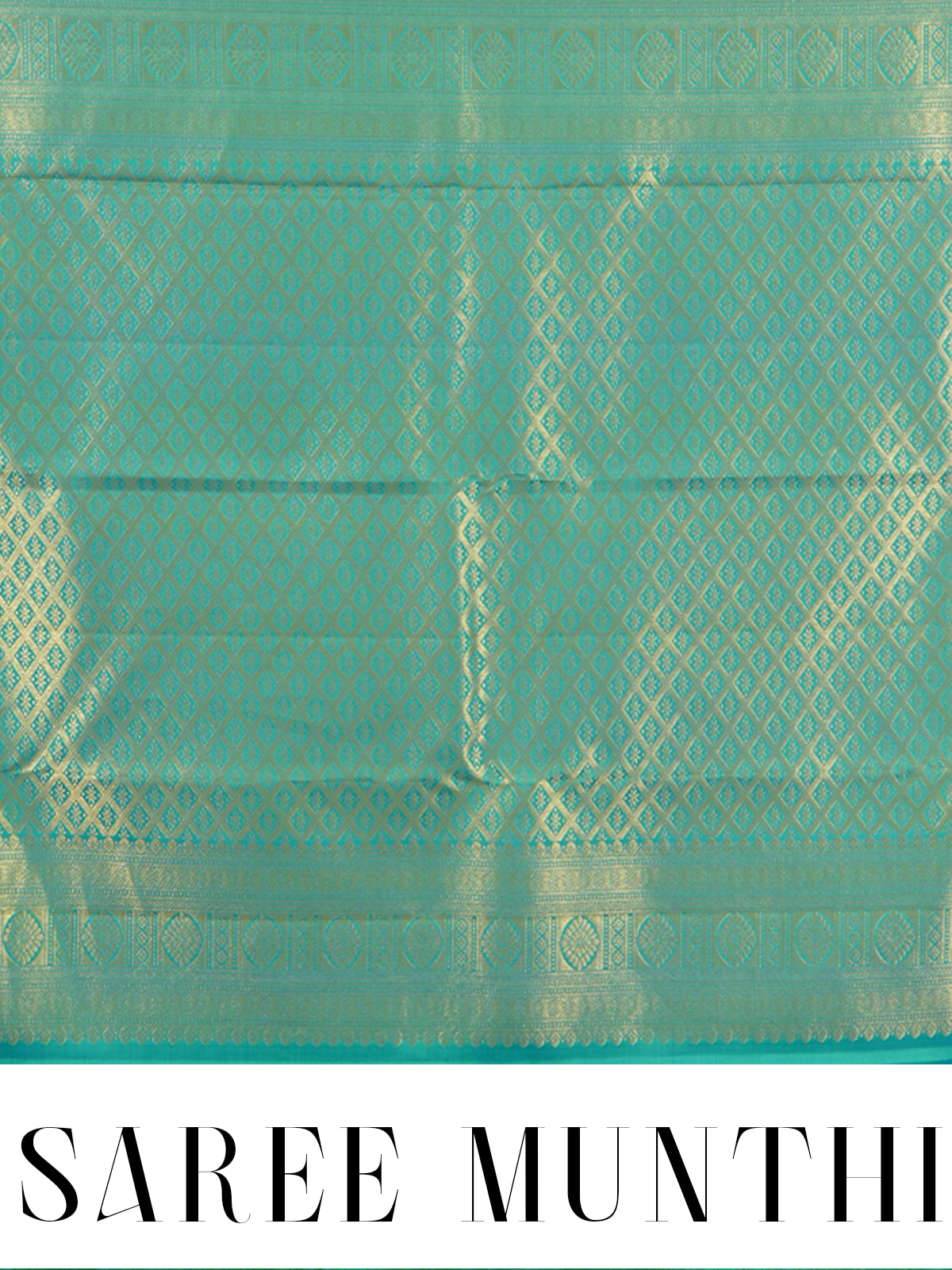 Sea Green and Gold Pure Kanchipuram Silk Saree