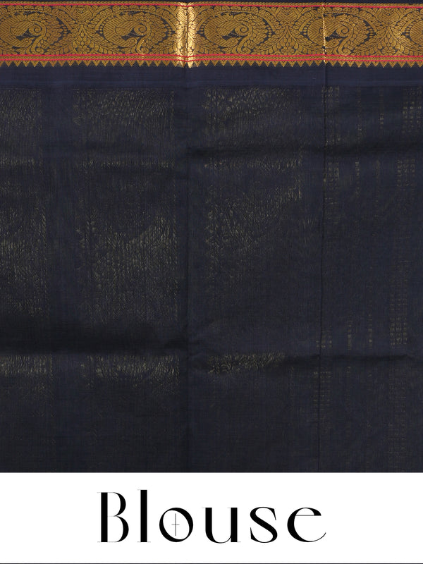 Elegant Parrot Green with Traditional Zari Border Pure Silk Cotton Saree