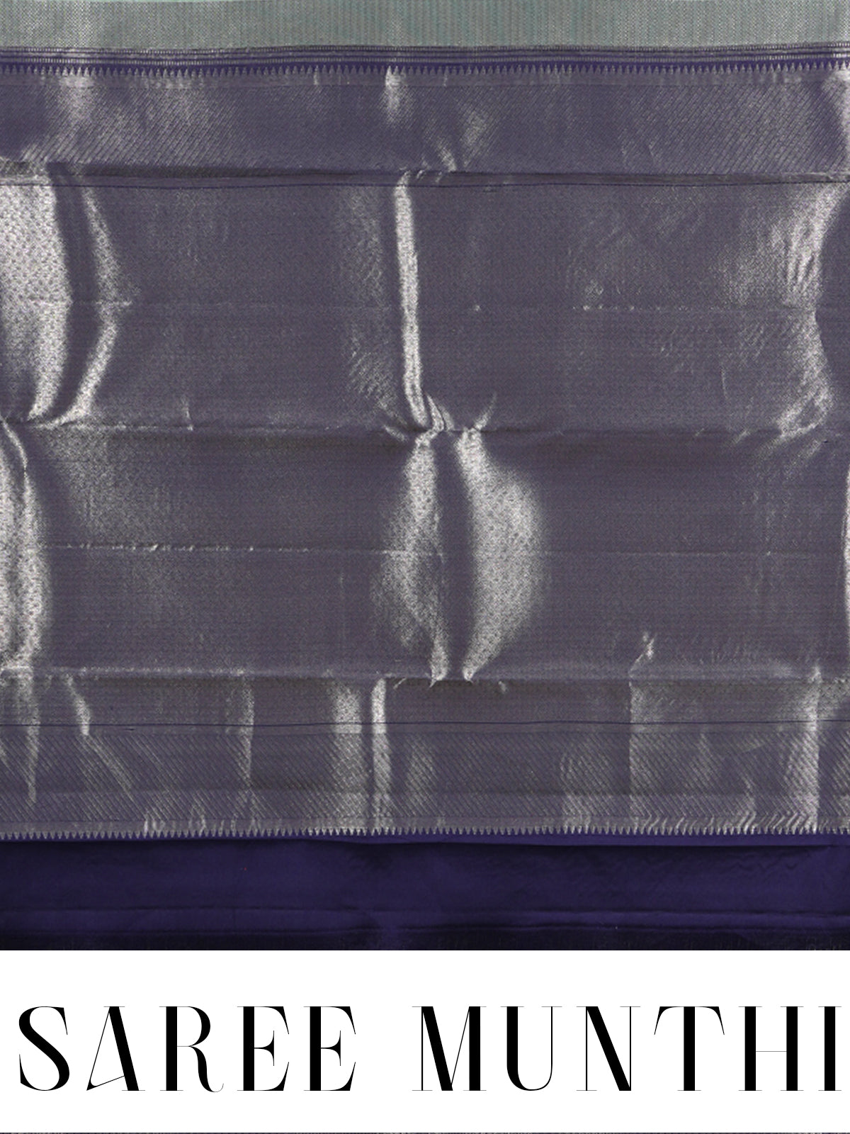 Sage Green and Deep Indigo Pure Kanchipuram Silk Saree