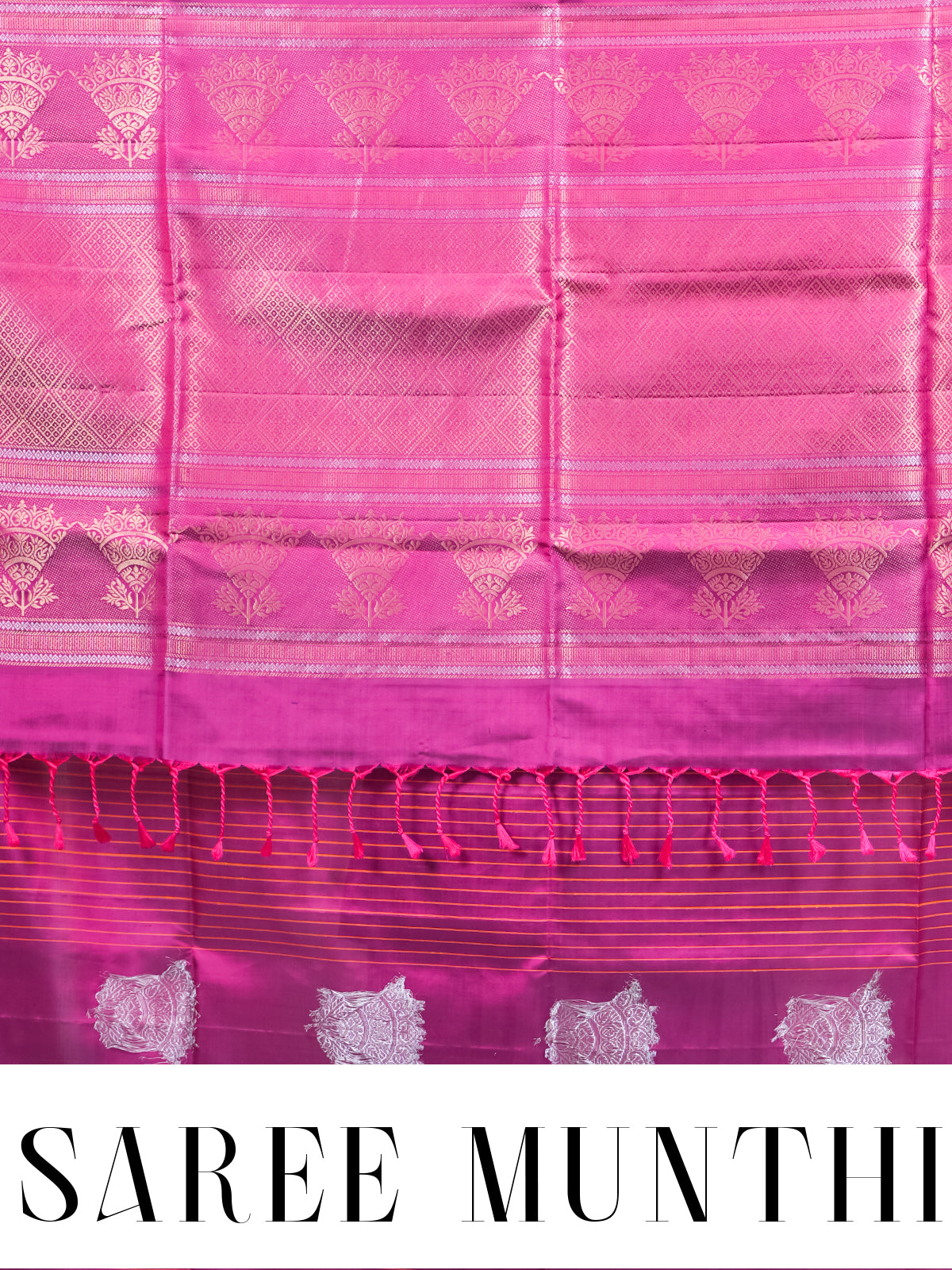 Magenta Pink Pure Soft Silk Saree
