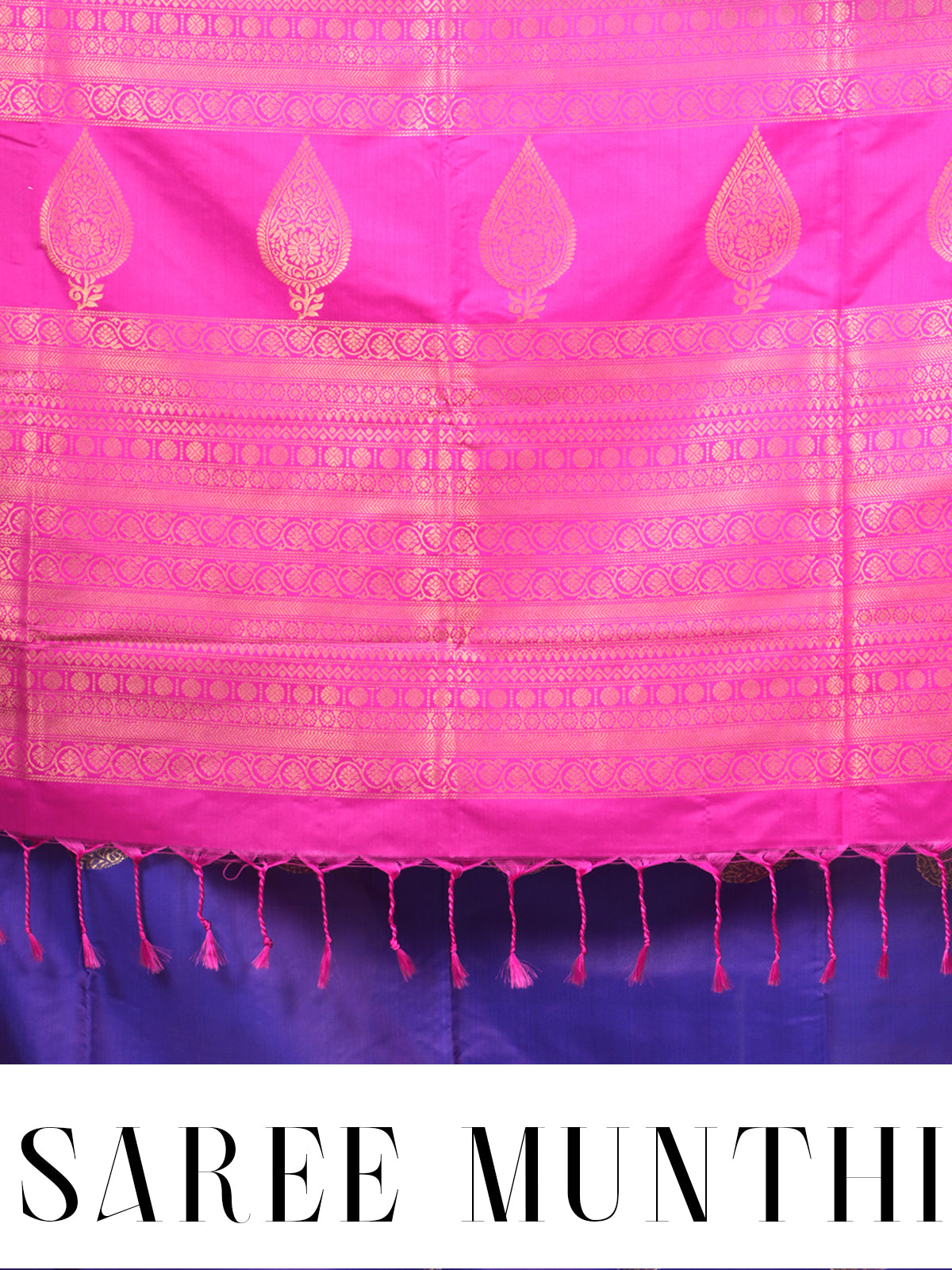 Purple with Pink - Semi Silk Saree