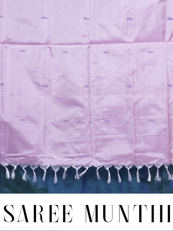 Peacock Blue with Lavender Vaalai Naar Pattu Saree