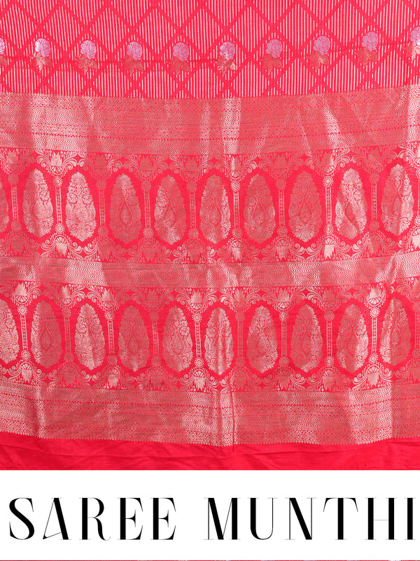Rani Pink with Gold - Semi Tussar Saree
