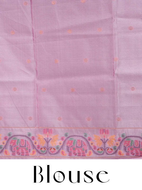 Wine Purple and Pastel Pink Fancy Silk Saree