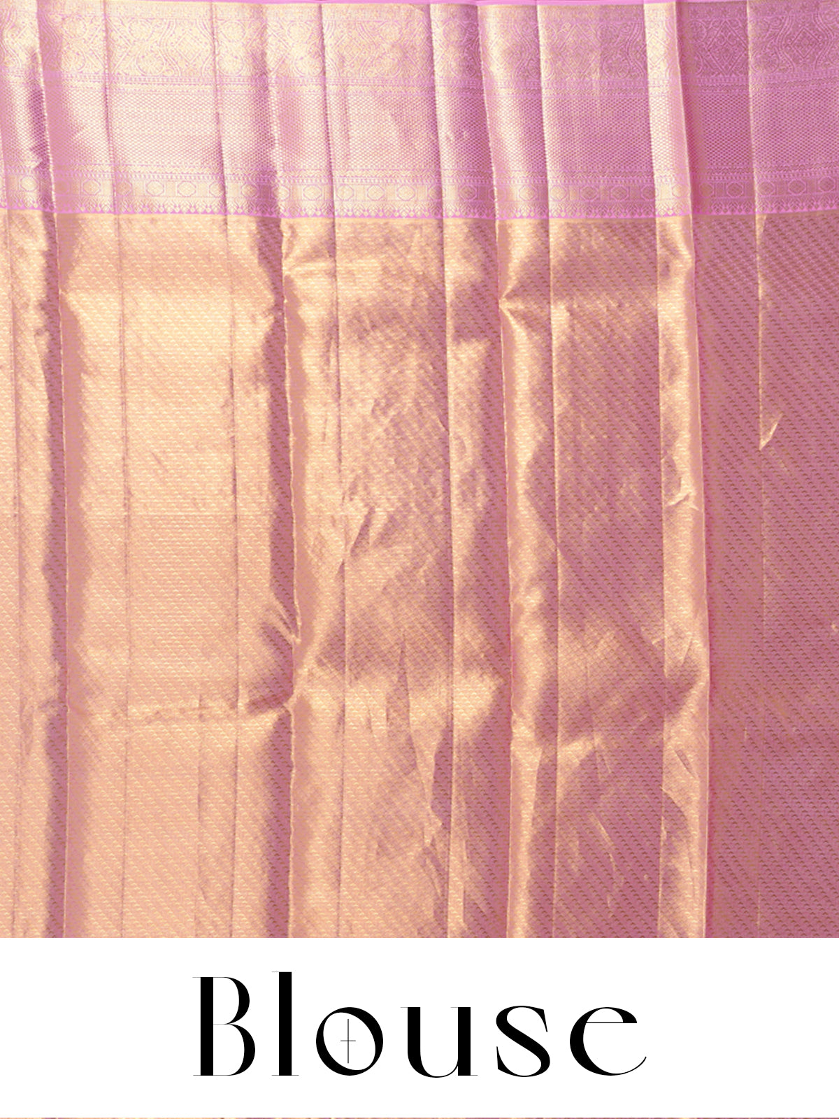 Pastel Pink and Gold Kanchipuram Pure Mix Saree