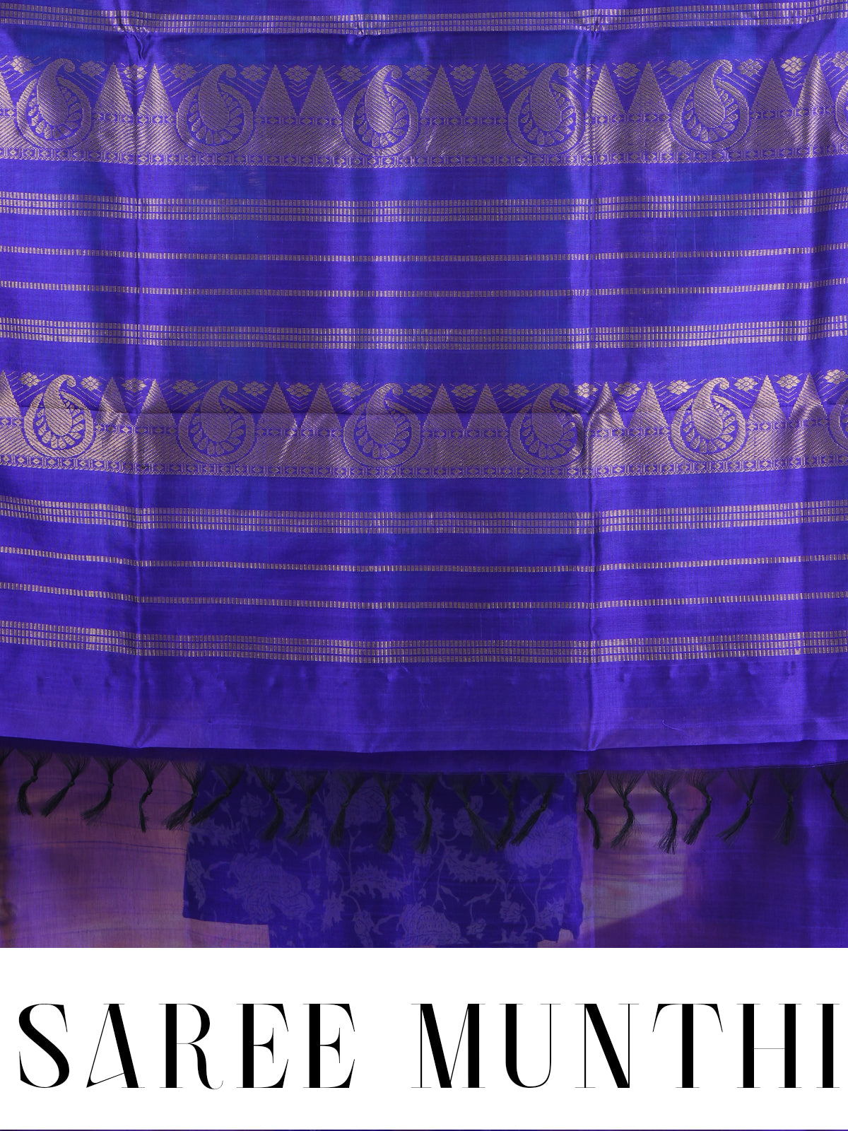 Royal Blue and Turquoise with Checked Kattam Weave  Pure Silk Cotton Saree