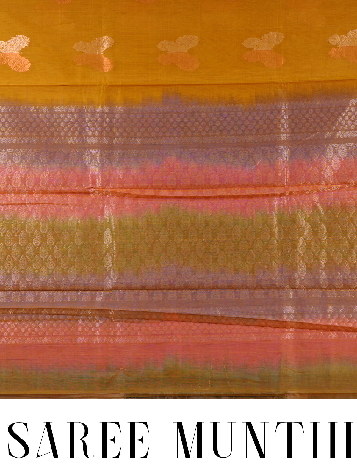 Elegant Mustard Yellow Pure Silk Cotton Saree