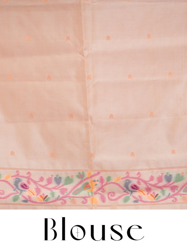 Rani Pink and Cream Fancy Silk Saree