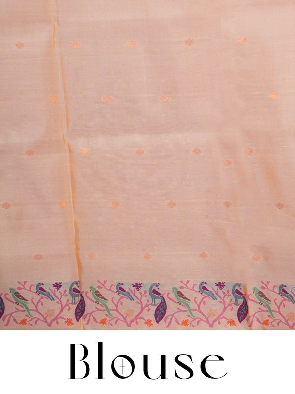 Dark Pink with Beige and Multicolor Munthi Fancy Silk Saree