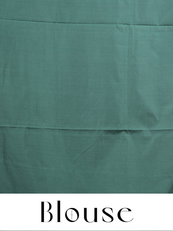 Magenta with Teal Green Semi Silk Saree