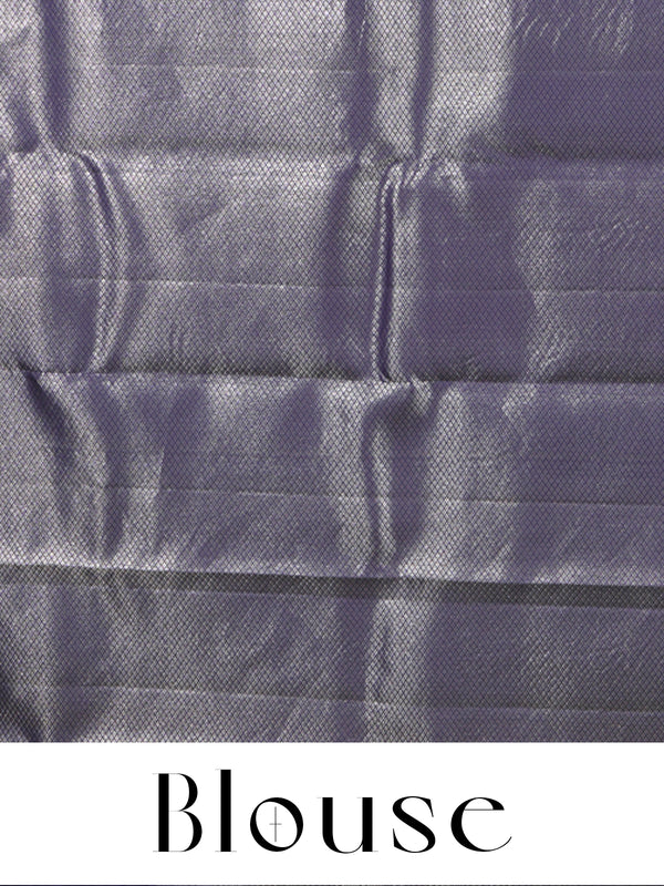Sage Green and Deep Indigo Pure Kanchipuram Silk Saree