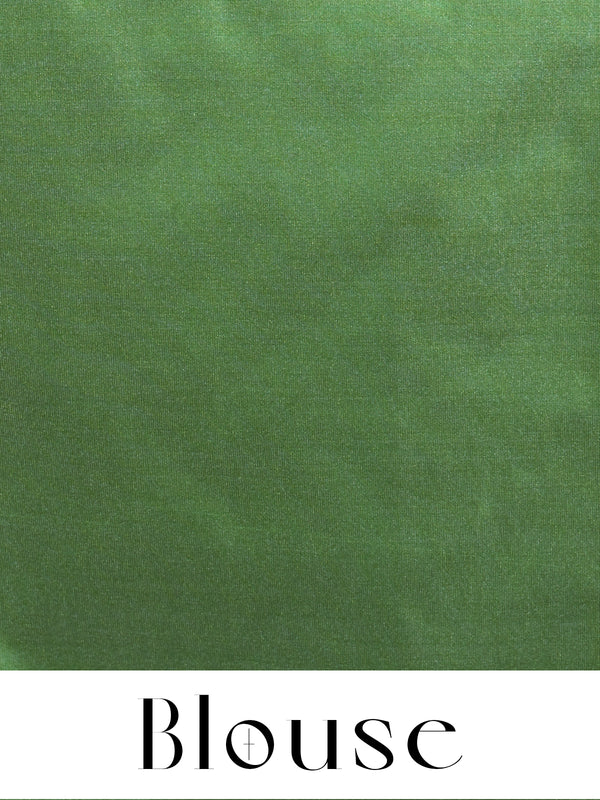 Magenta with Green - Semi Silk Saree