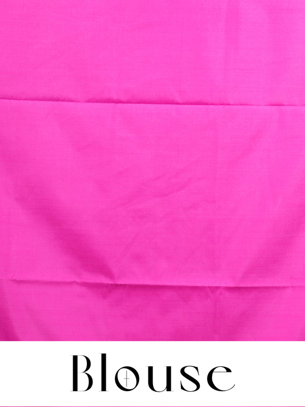 Baby Pink with Magenta Semi Silk Saree