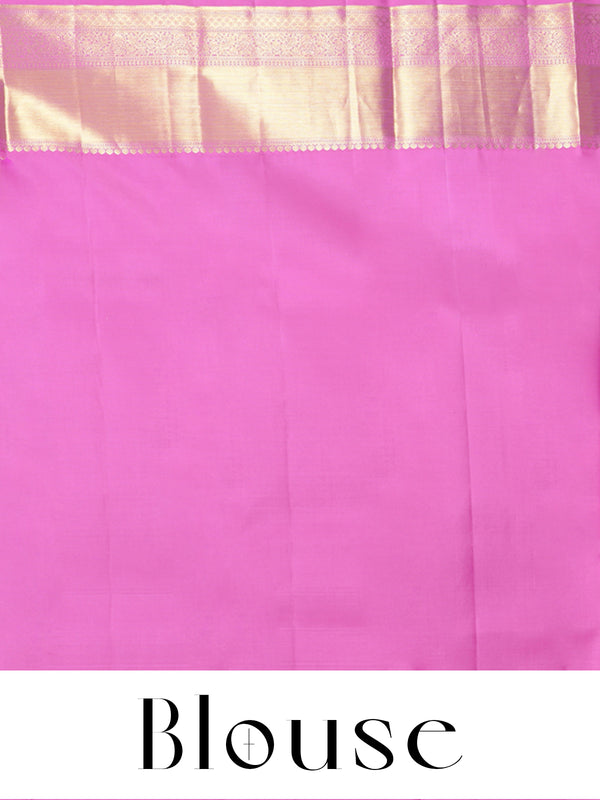 Pink Pure Kanchipuram Silk Saree