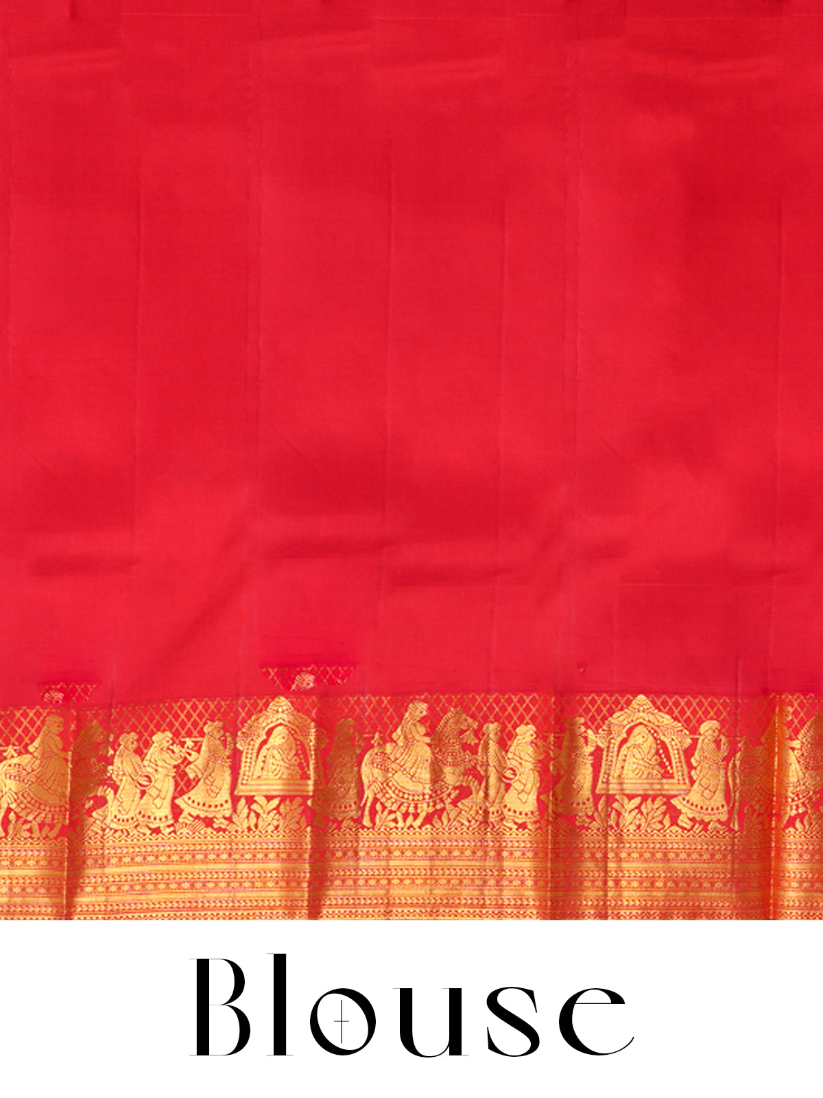 Off-White and Red Pure Kanjivaram Silk Saree