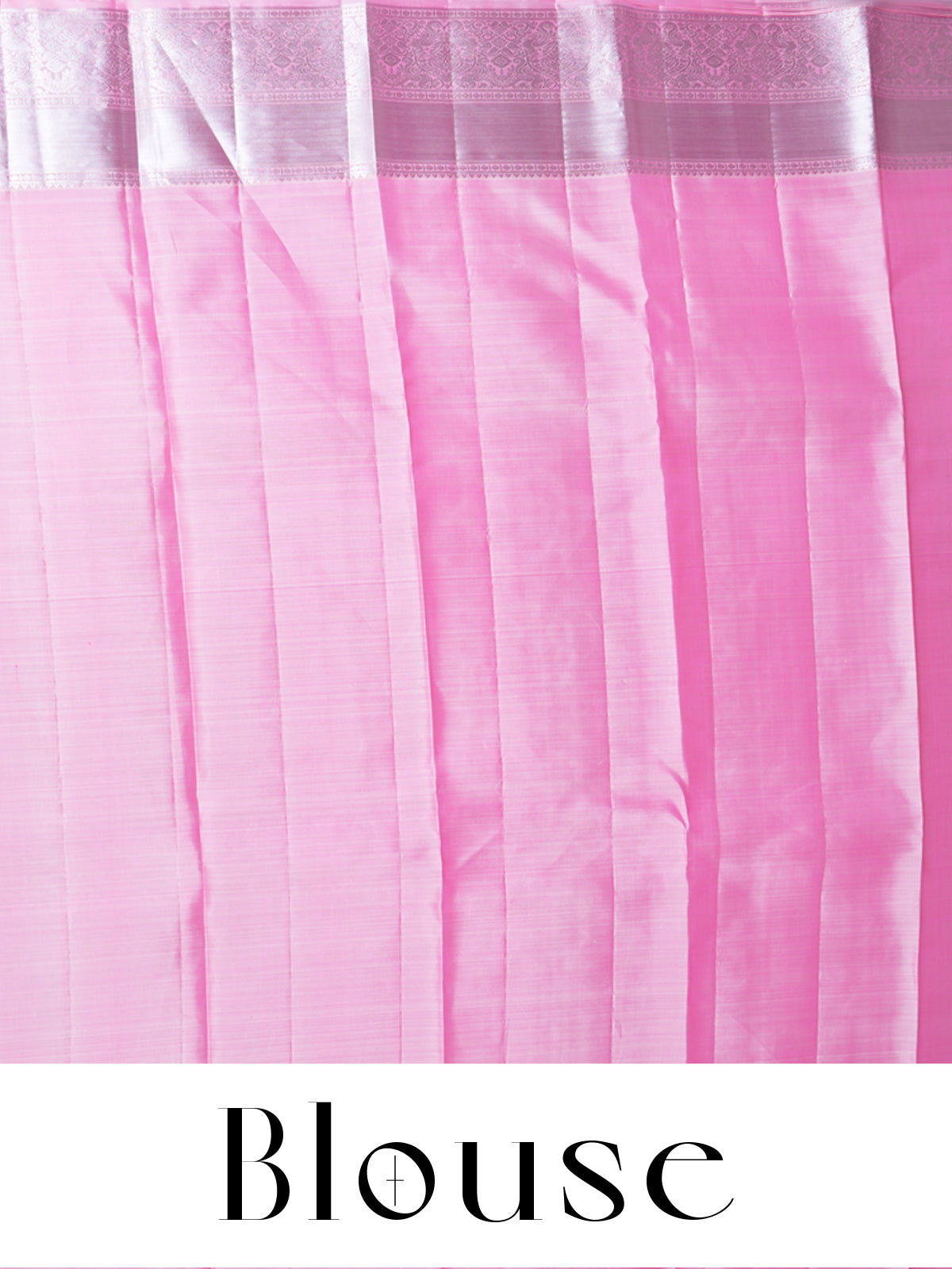 Bubblegum Pink with gray Pure Kanjivaram Silk Saree
