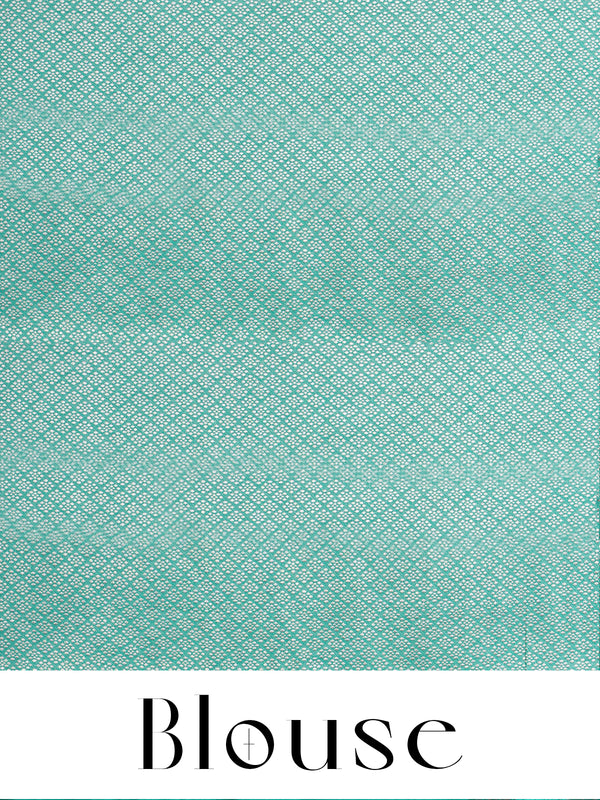 Sea Green with Silver Zari- Semi Tussar Saree
