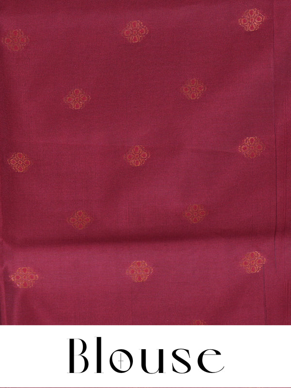 Beige and Magenta Fancy Silk Saree