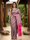 Dusty Mauve and Pink Banana Silk Sarees