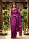Magenta Banana Silk Sarees