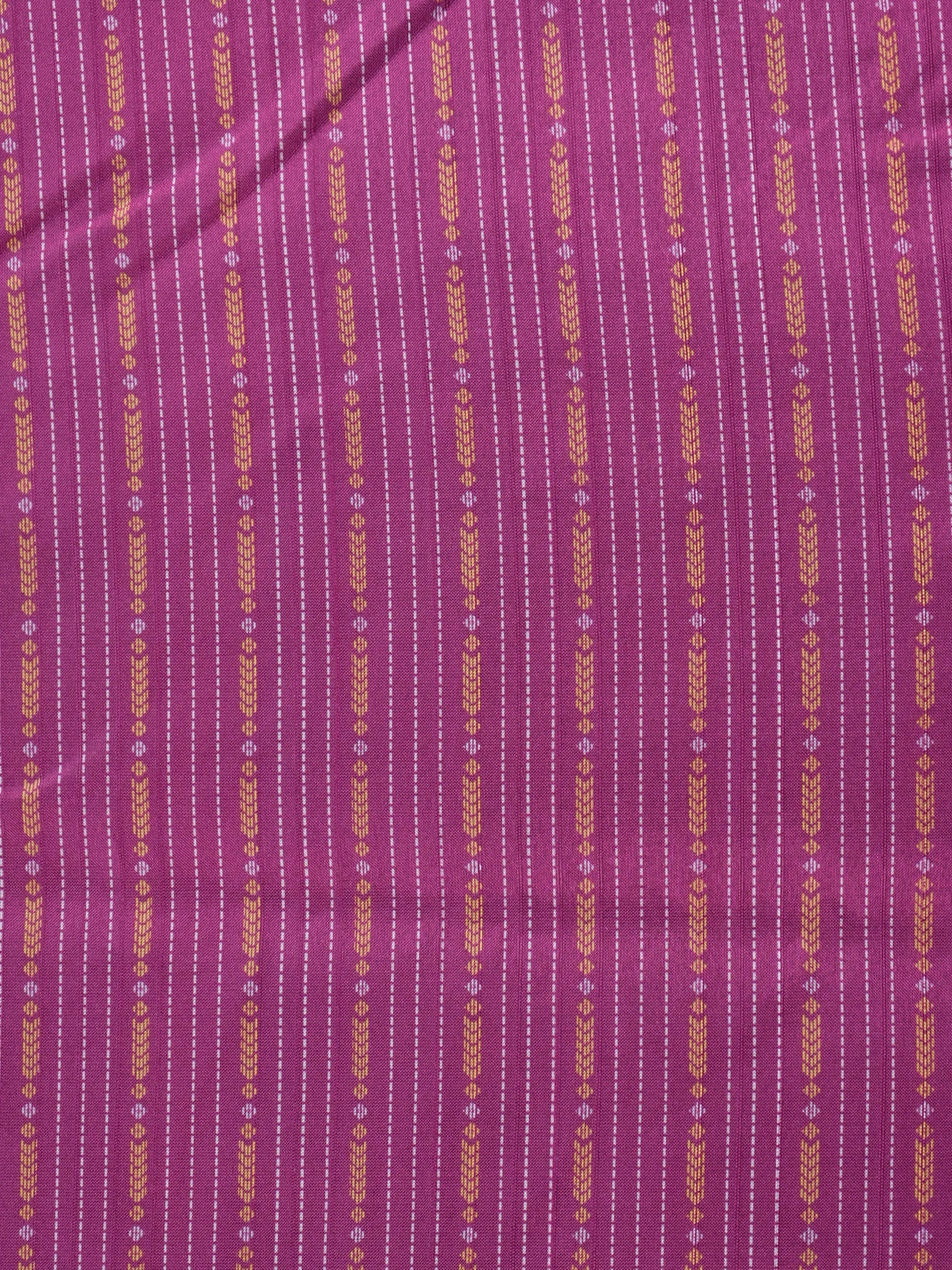 Magenta Dola silk saree with blue contrast zari border and woven geometric pallu