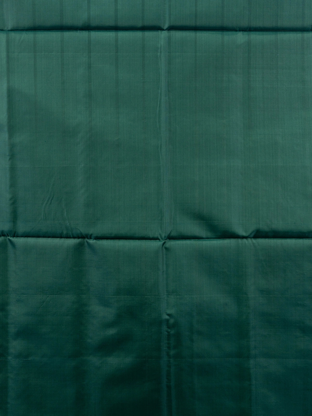 Dusty peach and green checked banana silk saree with green zari pallu and contrast border