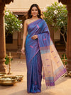 Blue and Purple Banana Silk Sarees